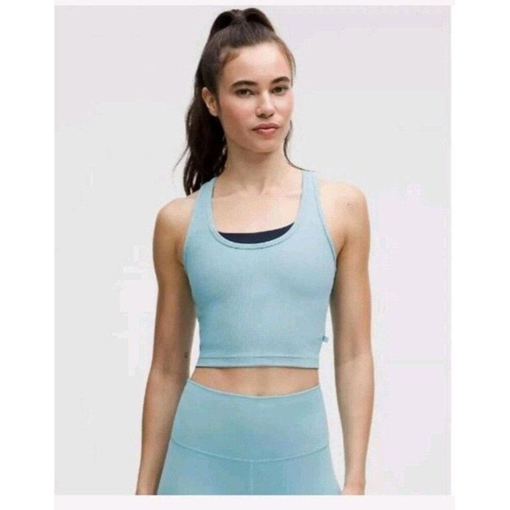 Lululemon Power Pivot ribbed athletic crop tank top XS NWT Luxtreme